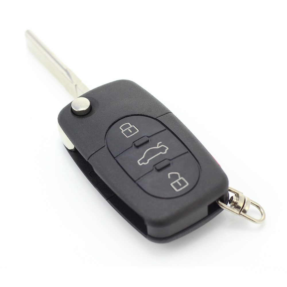 Globiz | Audi - carcasă cheie tip briceag cu 3+1 butoane, buton de panică și baterie 2032 - CARGUARD