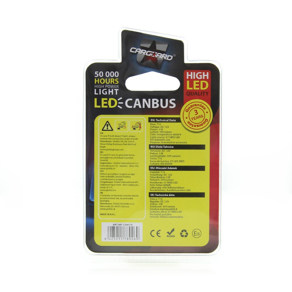 Globiz | CAN114 LED pentru iluminat interior /portbagaj