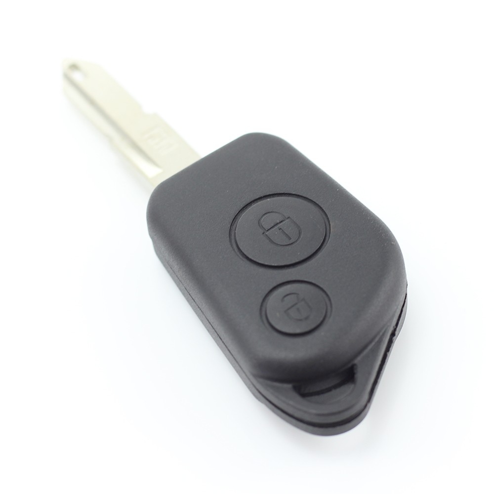 Globiz | Citroen / Peugeot - Carcasa cheie cu 2 butoane si suport de baterie