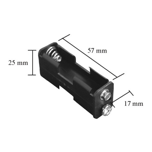 Globiz | Cutii si carcase pt baterii2 buc. AA (baterie creion)cu mufa de conectare de tip baterie de