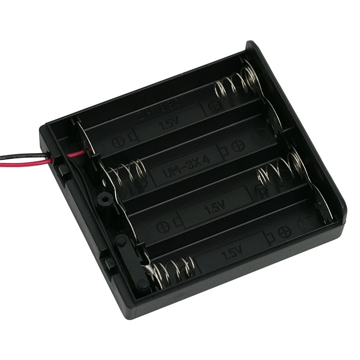 Globiz | Cutii si carcase pt baterii4 buc. AA (baterie creion)cu intrerupator, cu capac