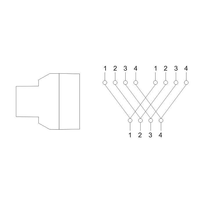 Globiz | Distribuitor Y 6P4C1 soclu - 2 soclu