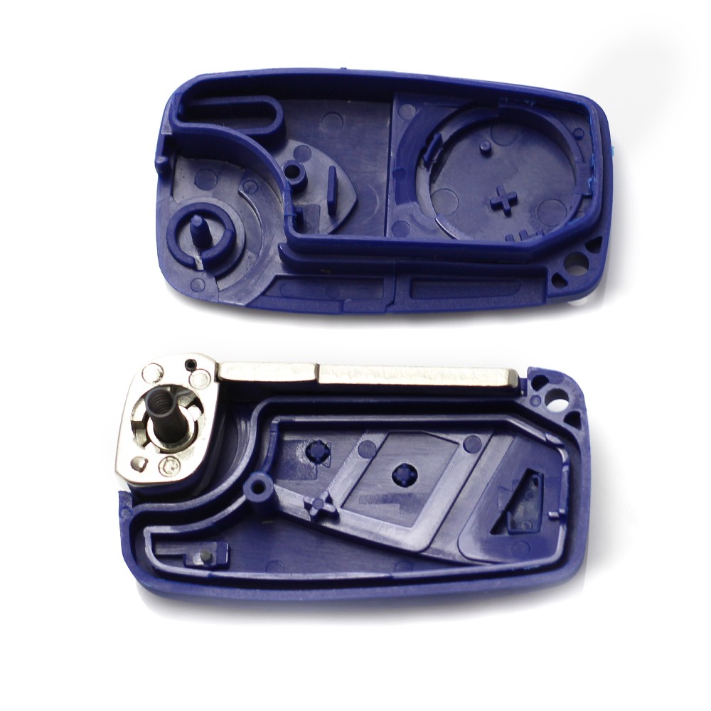 Globiz | Fiat - Carcasa cheie tip briceag, 2 butoane, albastru