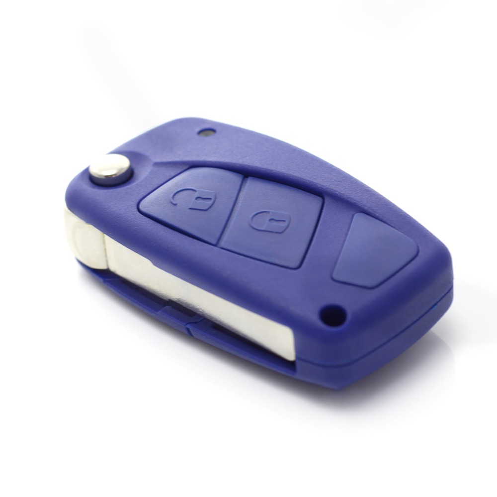 Globiz | Fiat - Carcasa cheie tip briceag, 2 butoane, albastru