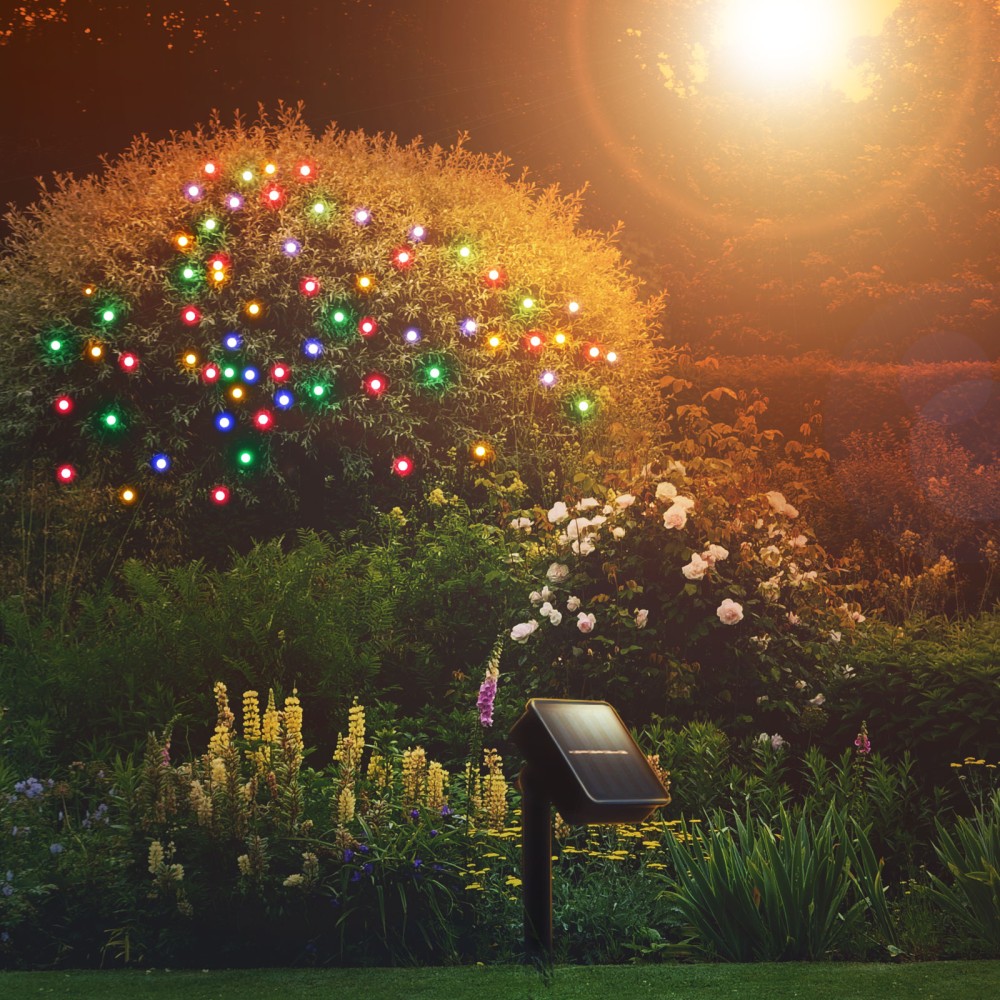 Globiz | Garden of Eden - Şir de lumini LED 50 buc. LED-uri color, 2 funcţii, 5+2 m