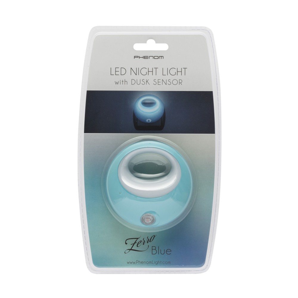 Globiz | Lampa de veghe cu LED si senzor de lumina - albastra