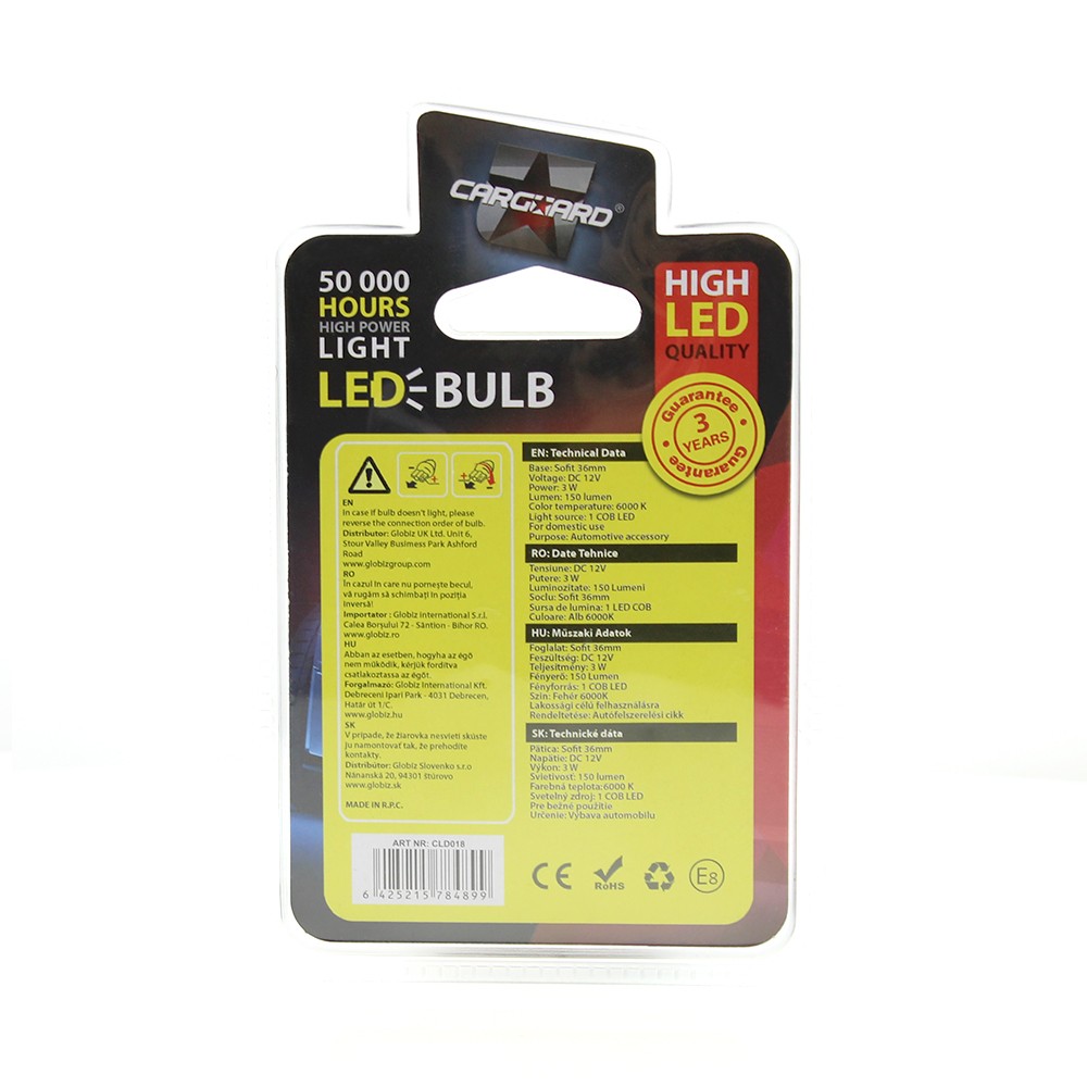 Globiz | Led Sofit (Plafoniera. numar de imatriculare)    CLD018