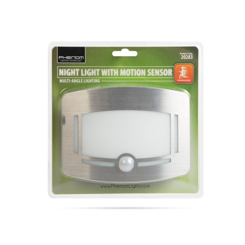 Globiz | Lumină de direcție - cu senzor de mișcare și senzor de lumină - 4 x AA - argintiu periat