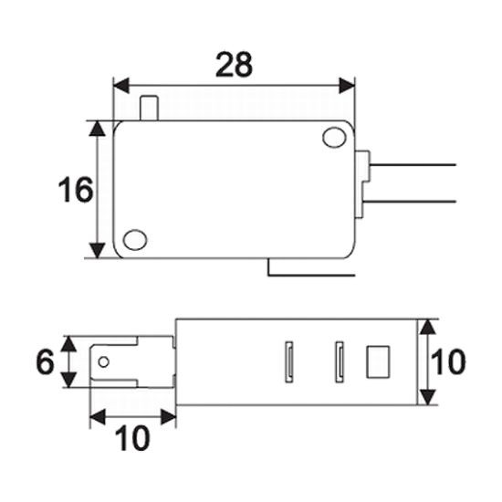 Globiz | Microintrerupator 1 circuit 16(4)A-250V ON-ON