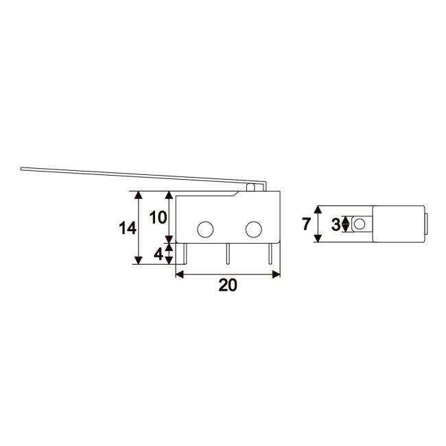 Globiz | Microintrerupator 1 circuit 5(2)A-250V ON-ON