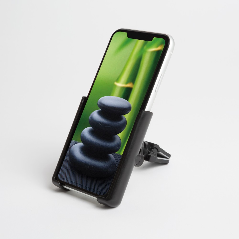 Globiz | MNC - Suport de telefon cu fixare în grilajul de aerisire - negru