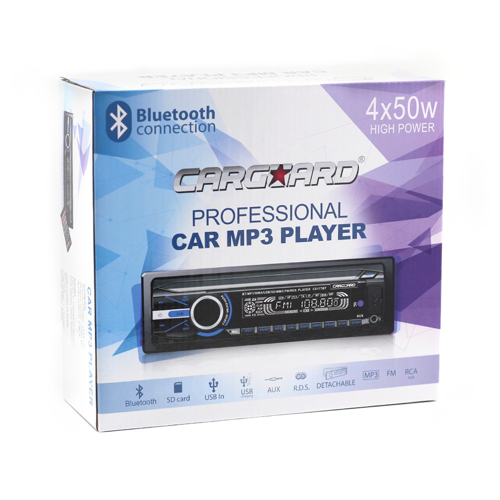 Globiz | MP3 player auto cu BLUETOOTH și față detașabilă 4 x 50W - CARGUARD