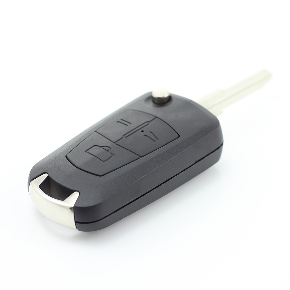Globiz | Opel - Carcasa tip cheie briceag cu 3 butoane, lama pe dreapta
