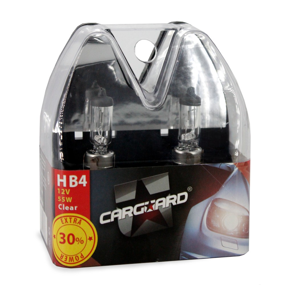 Set de 2 becuri halogen 9006 - HB4 +30% intensitate - CARGUARD