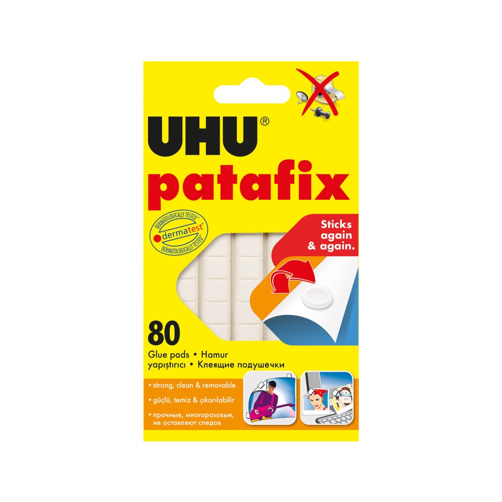 UHU Patafix lipici alb din plastic - 80 buc / pachet
