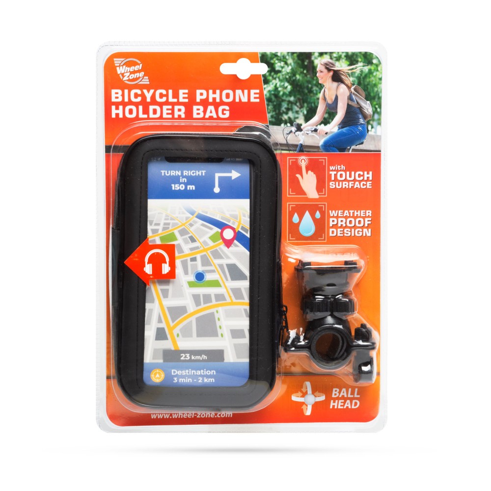 Globiz | Wheel Zone - Husă telefon pentru biciclete - cu suprafaţă tactilă - max. 6,3”